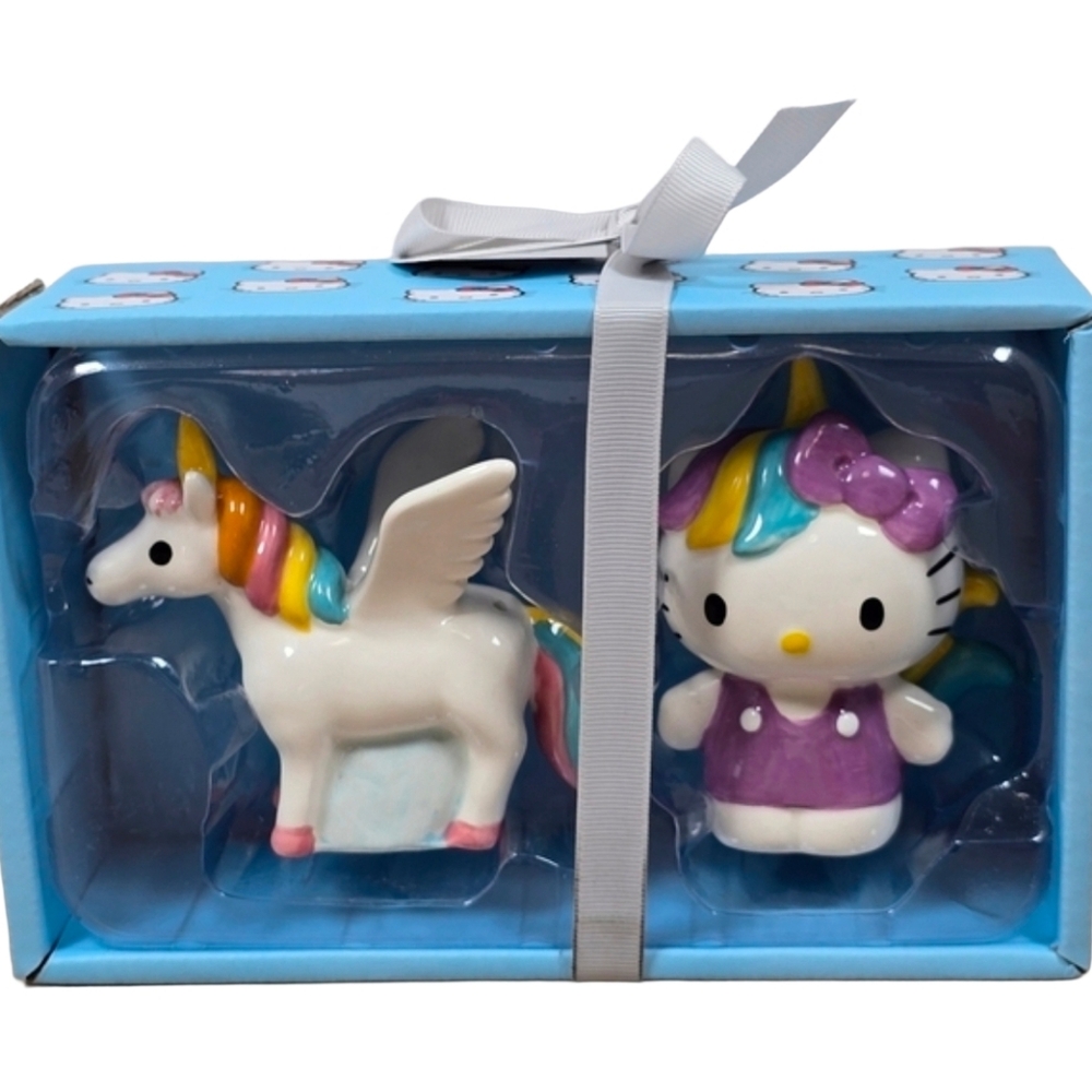 Hello Kitty Unicorn Salt & Pepper Shakers Sanrio NWT Cute Kitchen Decor